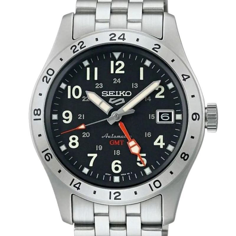SEIKO - Reloj Seiko 5 Hombre Automatico GMT SSK023