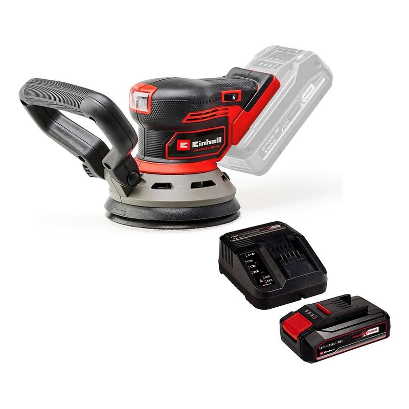 EINHELL - Kit Lijadora Rotorbital Einhell Tp-rs 1832 Bl + Carg Y Bat