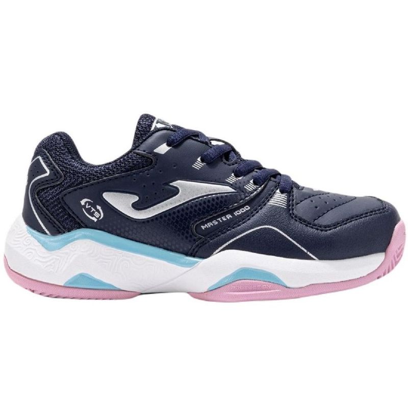 JOMA - Zapatilla Pádel Kids Master 1000 Azul Marino Rosa Joma