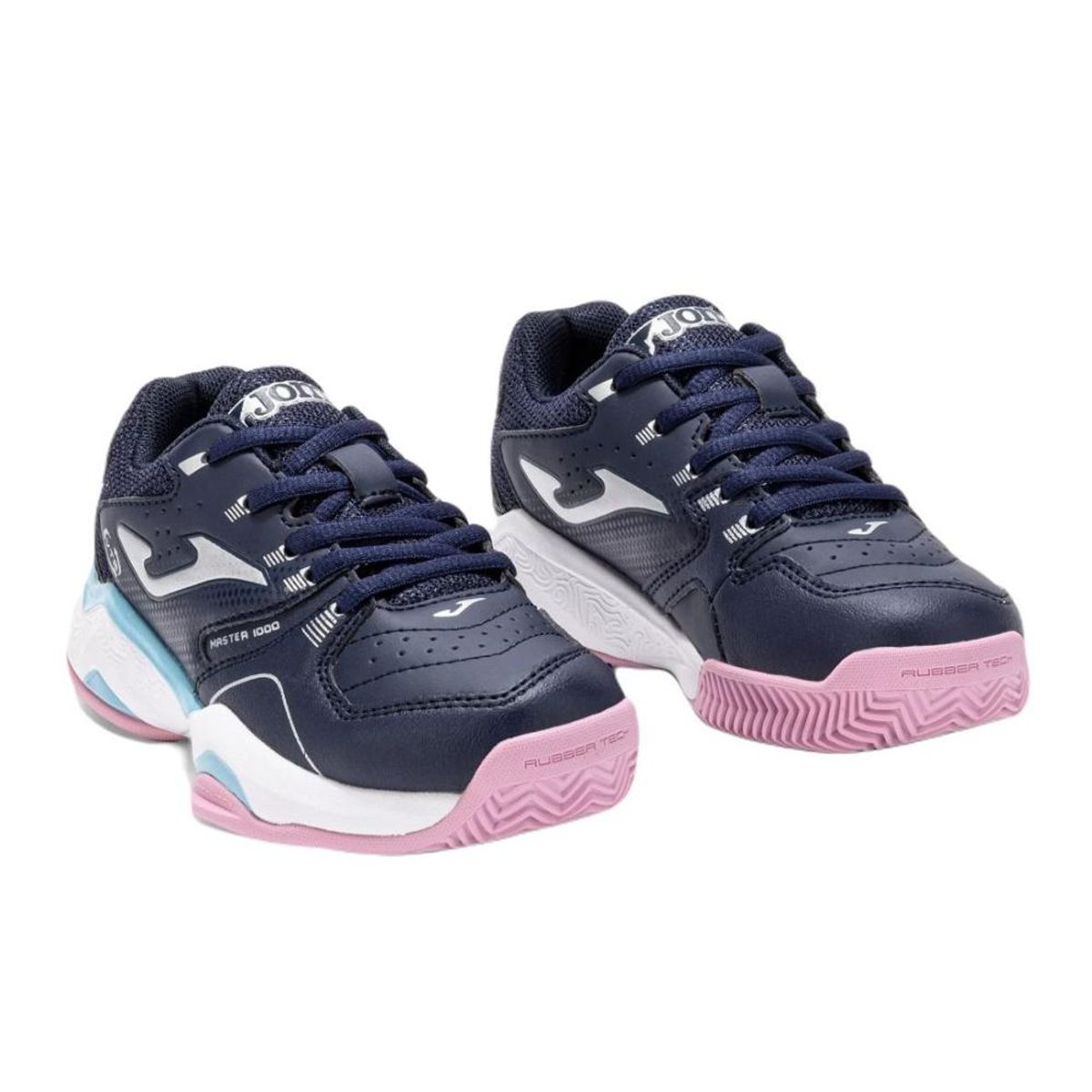 JOMA - Zapatilla Pádel Kids Master 1000 Azul Marino Rosa Joma
