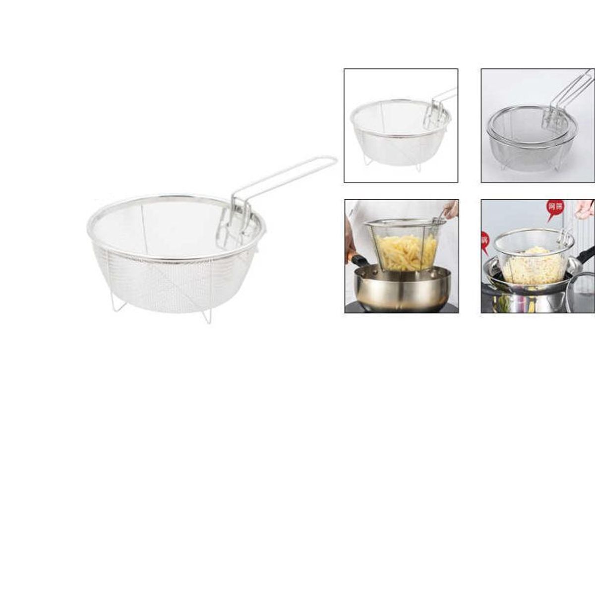 GENERICO - Cesta Para Escurrir y Freir En Aceite