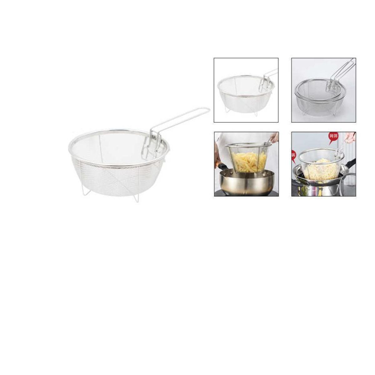 GENERICO - Cesta Para Escurrir y Freir En Aceite