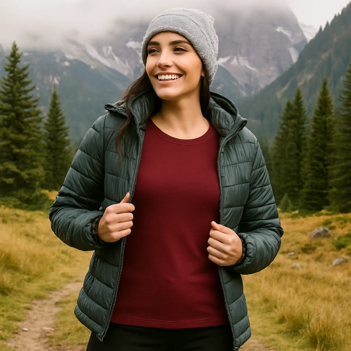 GARSIL - Camiseta mujer manga larga - cuello redondo Ultratermico