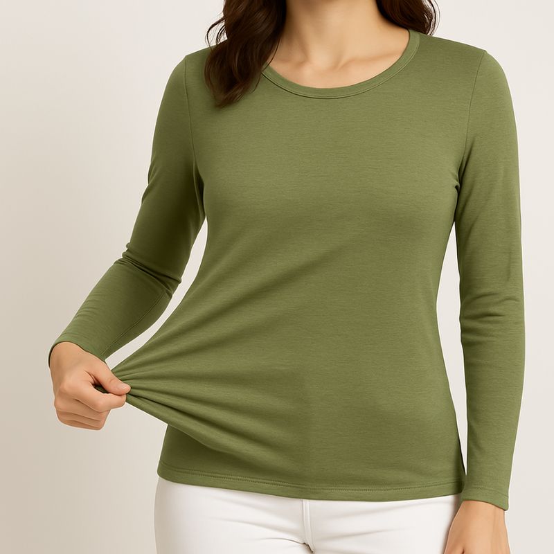 GARSIL - Camiseta mujer manga larga - cuello redondo Ultratermico