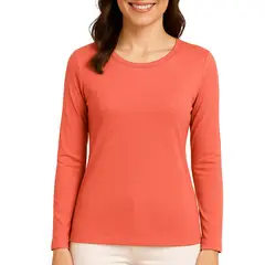GARSIL - Camiseta mujer manga larga - cuello redondo Ultratermico