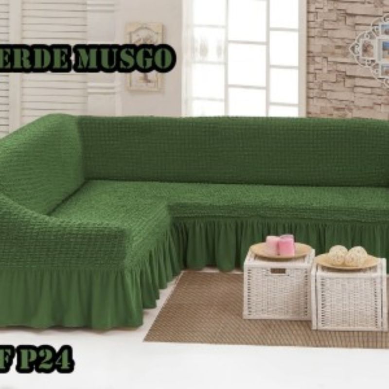 ANGELES DEL HOGAR - CUBRESILLONES CUBRE SOFA TIPO L TURCO.
