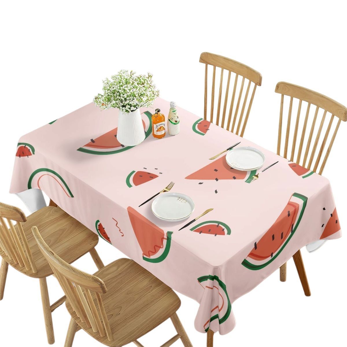 GENERICO - Mantel De Mesa Rectangular Impermeable Estampado Medida 140cm x 220cm