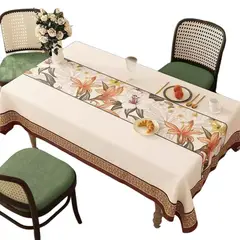 GENERICO - Mantel De Mesa Rectangular Impermeable Estampado Medida 140cm x 220cm