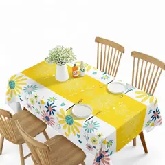 GENERICO - Mantel De Mesa Rectangular Impermeable Estampado Medida 140cm x 220cm