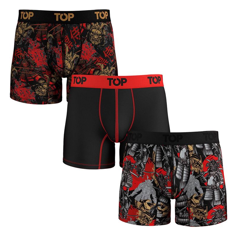 TOP - Bóxer Medio Algodón Pack 3 Guerreros - Samurai C2 Top