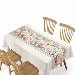GENERICO - Mantel De Mesa Rectangular Impermeable Estampado Medida 140cm x 220cm
