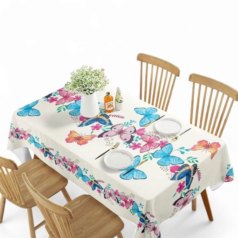 GENERICO - Mantel De Mesa Rectangular Impermeable Estampado Medida 140cm x 220cm