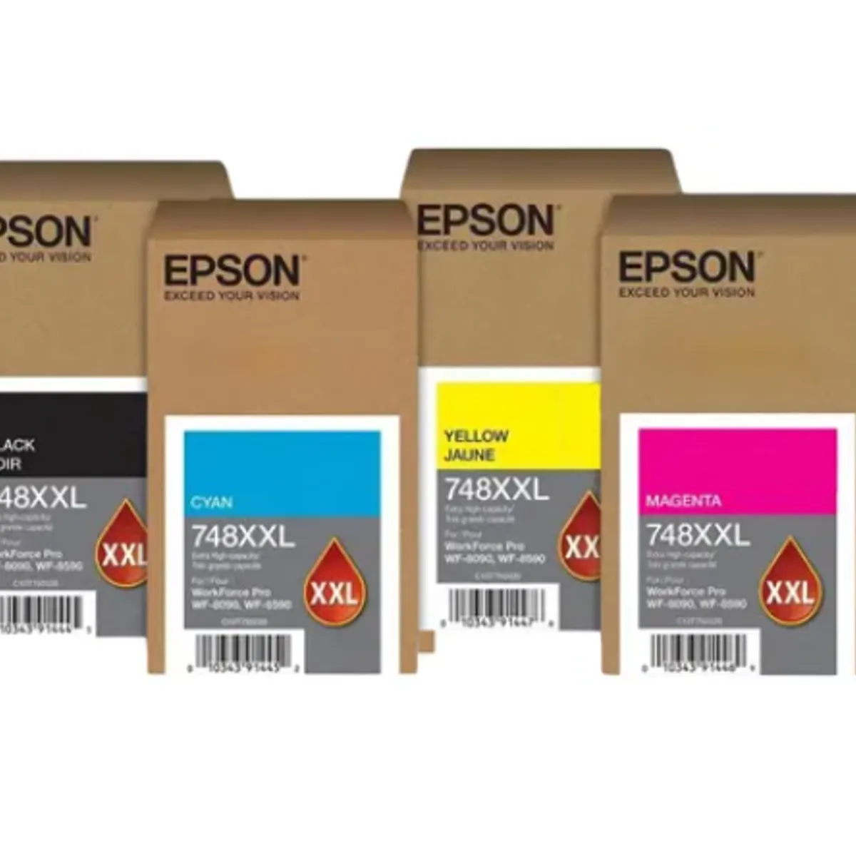 EPSON - 4 TINTAS ORIGINAL EPSON 748XXL WF PRO 6090 6590 8090 8590