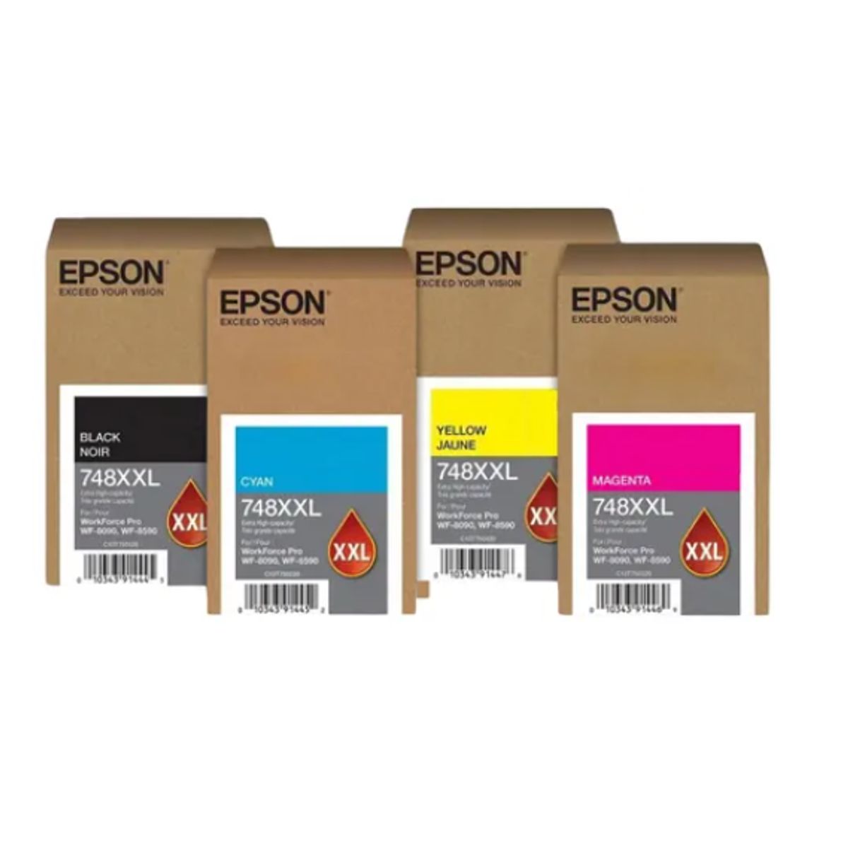 EPSON - 4 TINTAS ORIGINAL EPSON 748XXL WF PRO 6090 6590 8090 8590