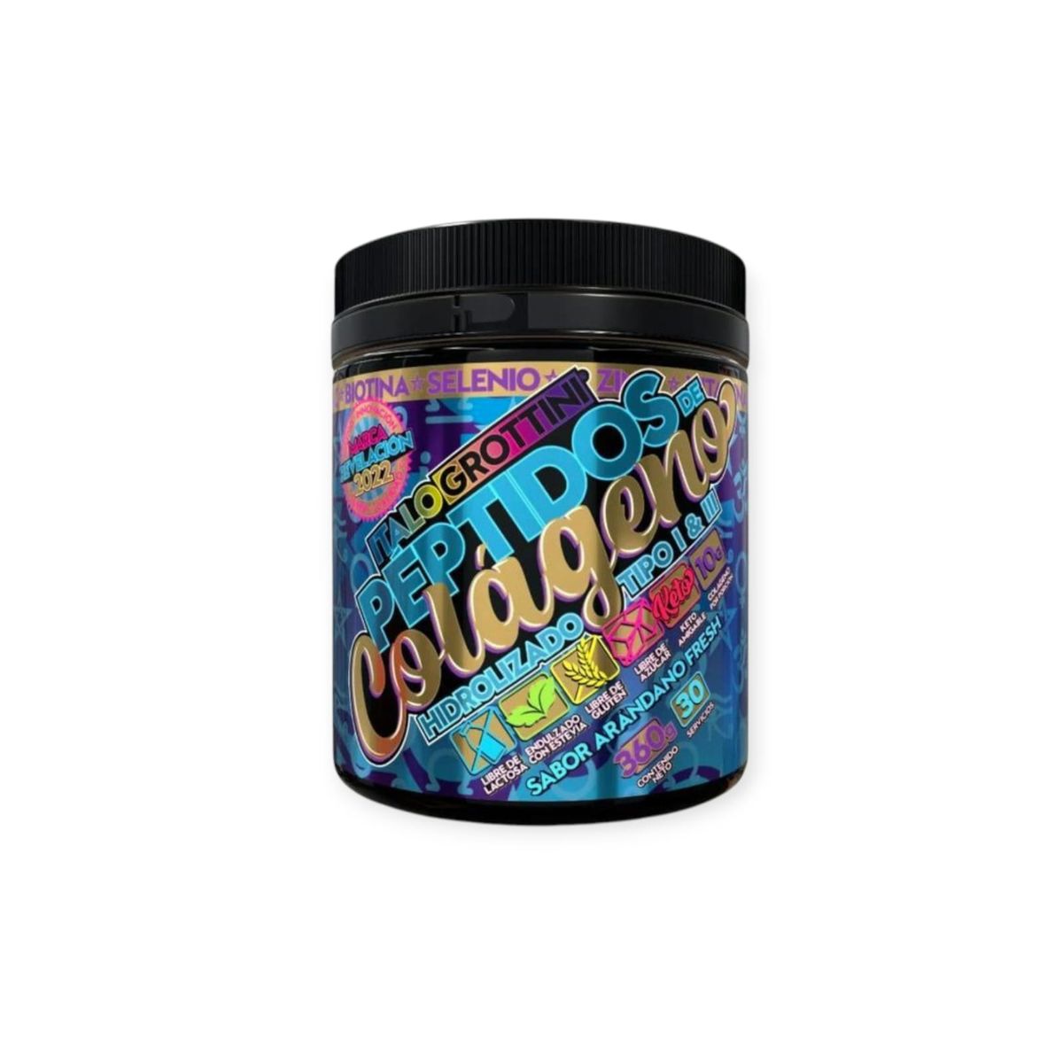 ITALO GROTTINI - COLAGENO HIDROLIZADO PEPTIDOS 360G 30SV ARANDANOS FRESH - ITALO GROTTINI