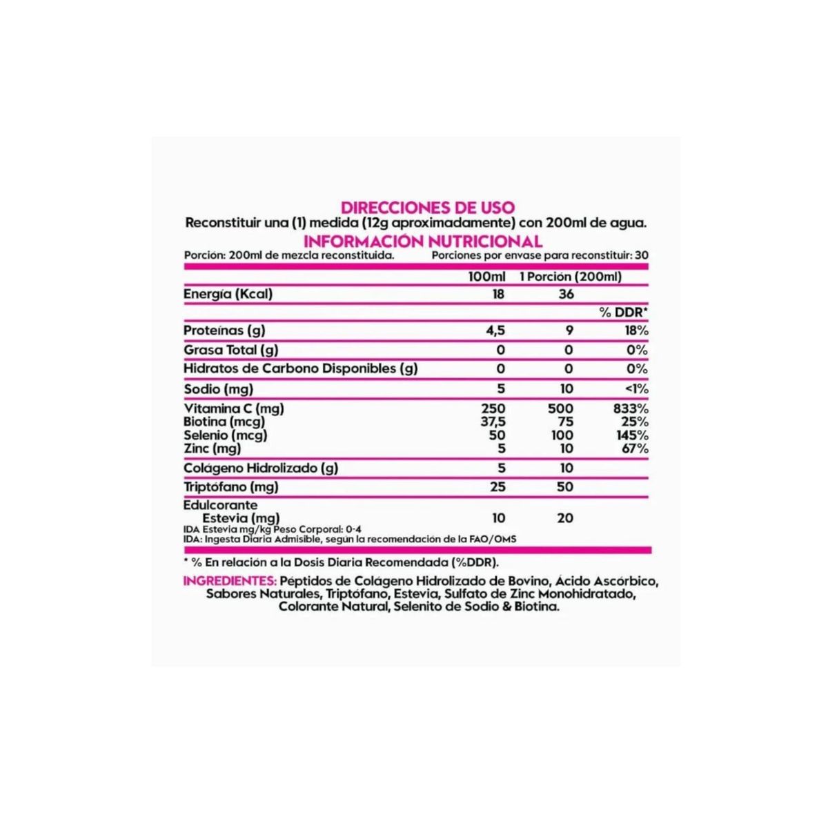 ITALO GROTTINI - COLAGENO HIDROLIZADO PEPTIDOS 360G 30SV ARANDANOS FRESH - ITALO GROTTINI