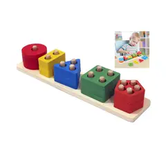 GENERICO - Juguete Madera Niños Encaje Didáctico Apilable Montessori