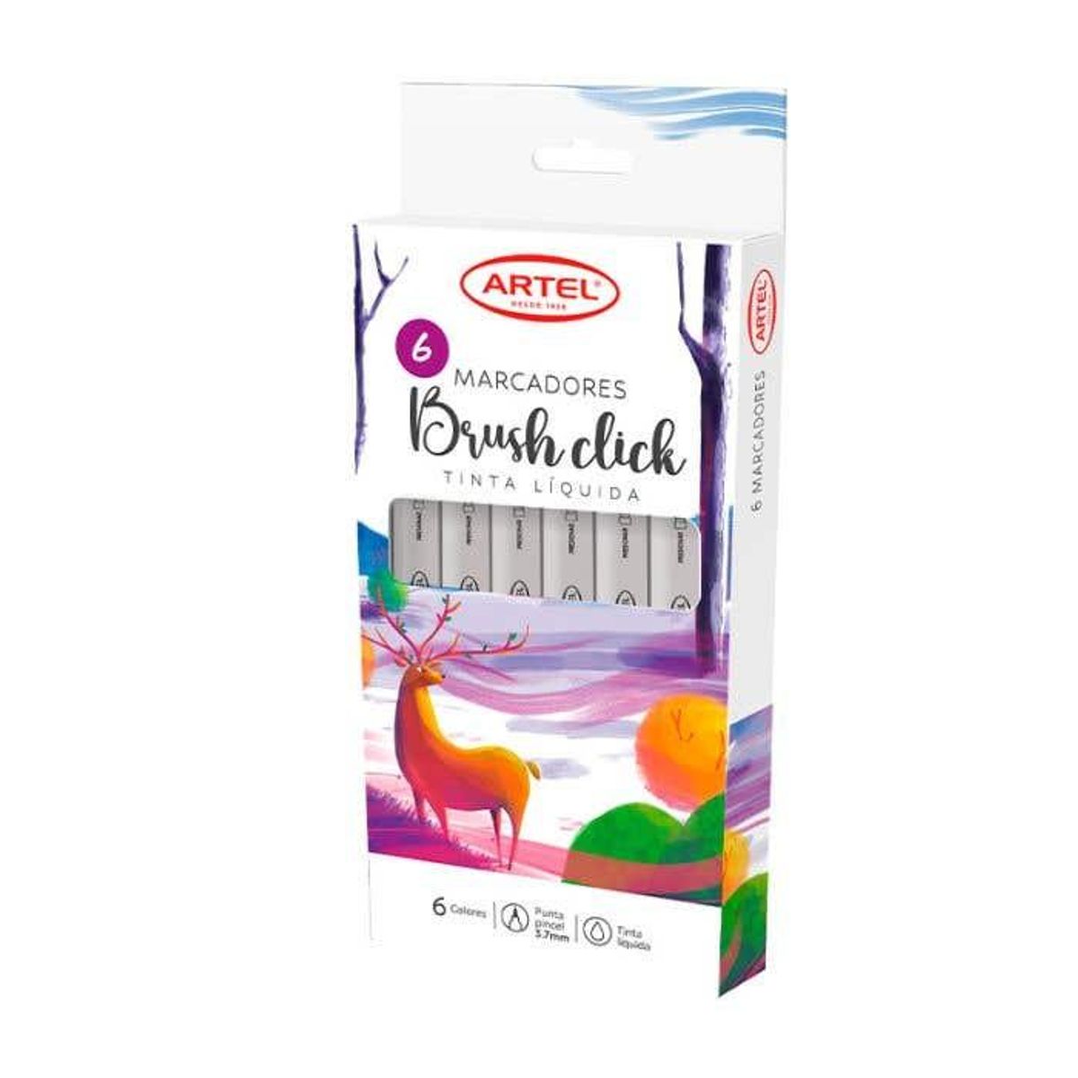 ARTEL - Est Marcadores Brush Click 6 Colores