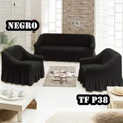 ANGELES DEL HOGAR - CUBRESILLONES FUNDAS PARA SOFA TURCOS JUEGO COMPLETO 3+1+1