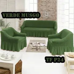ANGELES DEL HOGAR - CUBRESILLONES FUNDAS PARA SOFA TURCOS JUEGO COMPLETO 3+1+1