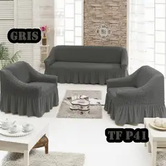 ANGELES DEL HOGAR - CUBRESILLONES FUNDAS PARA SOFA TURCOS JUEGO COMPLETO 3+1+1