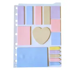 GENERICO - Block Notas Adhesivas Post It Libreta Archivo Con Agujeros