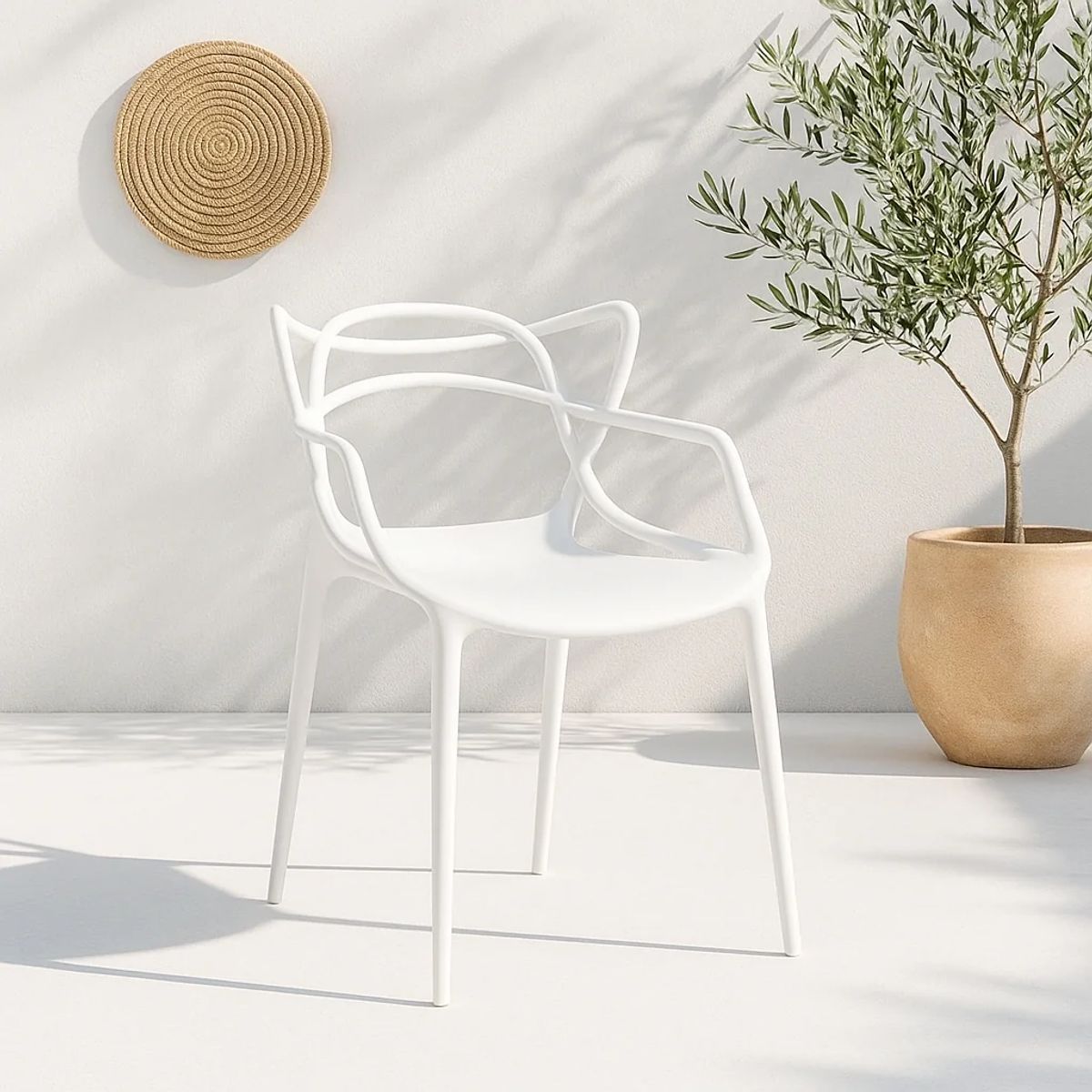 KLIK - Silla de Terraza Exterior o comedor Master - Blanca