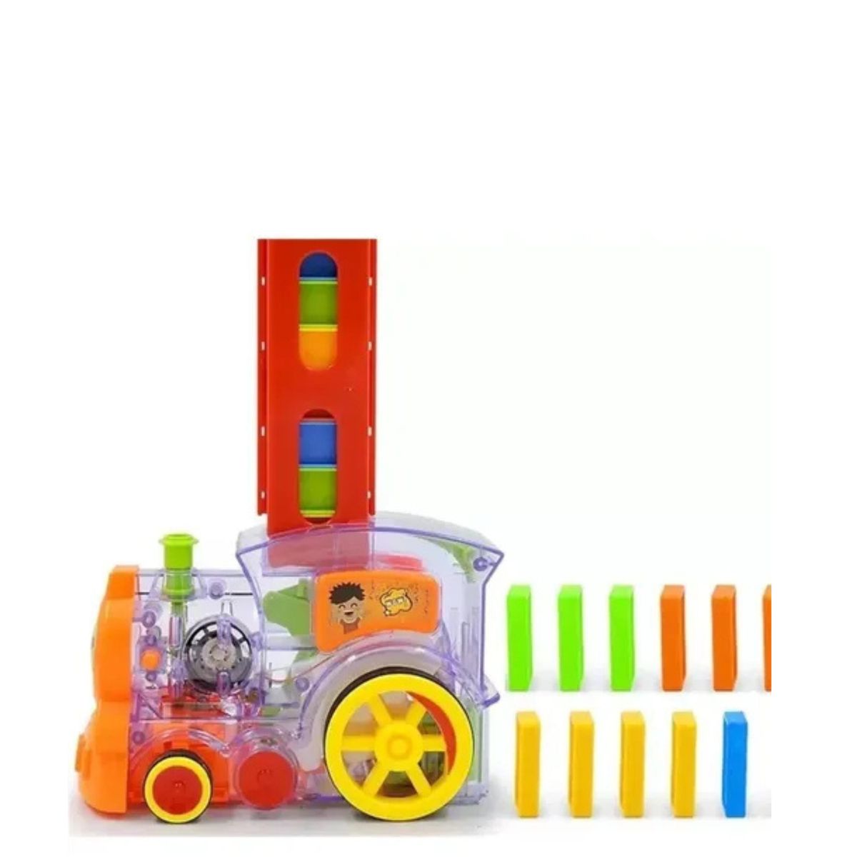 GENERICO - TREN DOMINÓ PARA NIÑOS JUEGO DE BLOQUES DE CONSTRUCCIÓN CF