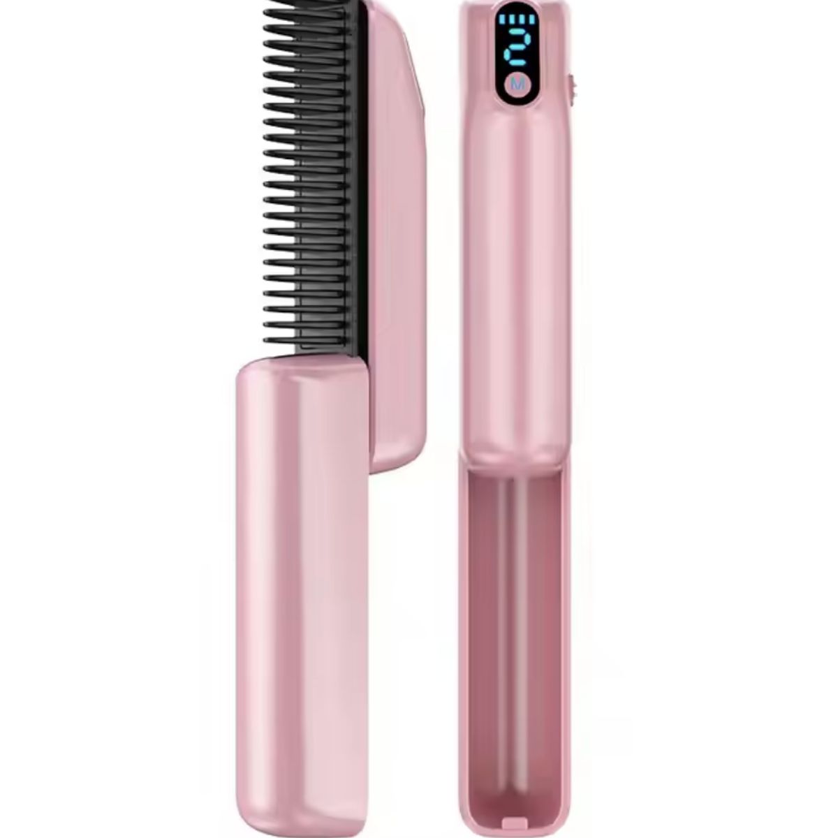 GENERICO - Peine De Alisador  Con Pantalla Led Calentamiento Rápido USB