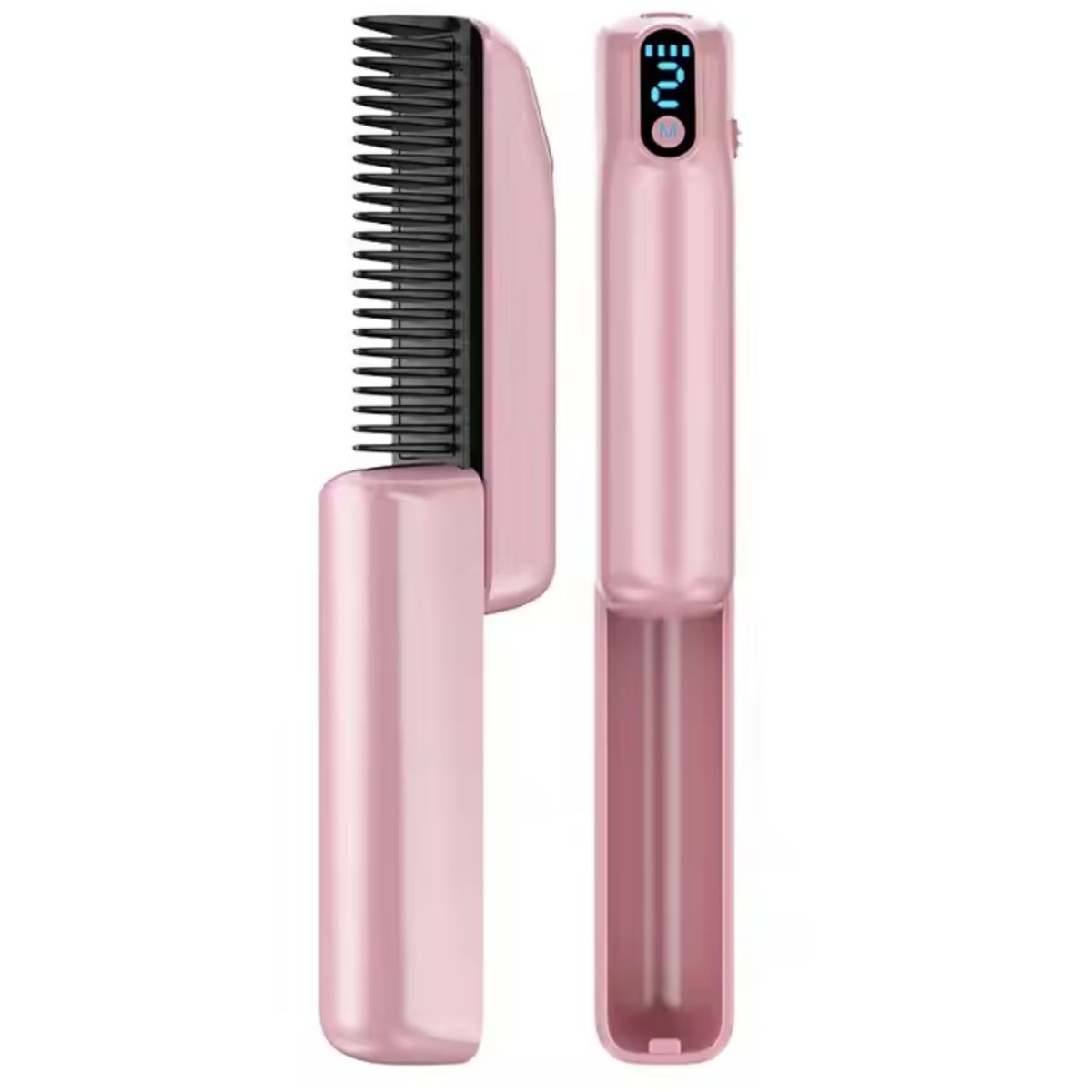 GENERICO - Peine De Alisador  Con Pantalla Led Calentamiento Rápido USB