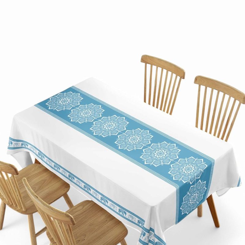 GENERICO - Mantel De Mesa Rectangular Impermeable Estampado Medida 140cm x 220cm