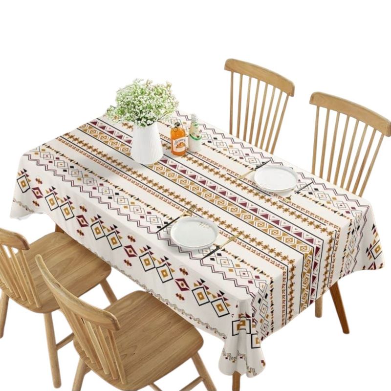 GENERICO - Mantel De Mesa Rectangular Impermeable Estampado Medida 140cm x 220cm