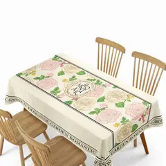 GENERICO - Mantel De Mesa Rectangular Impermeable Estampado Medida 140cm x 220cm
