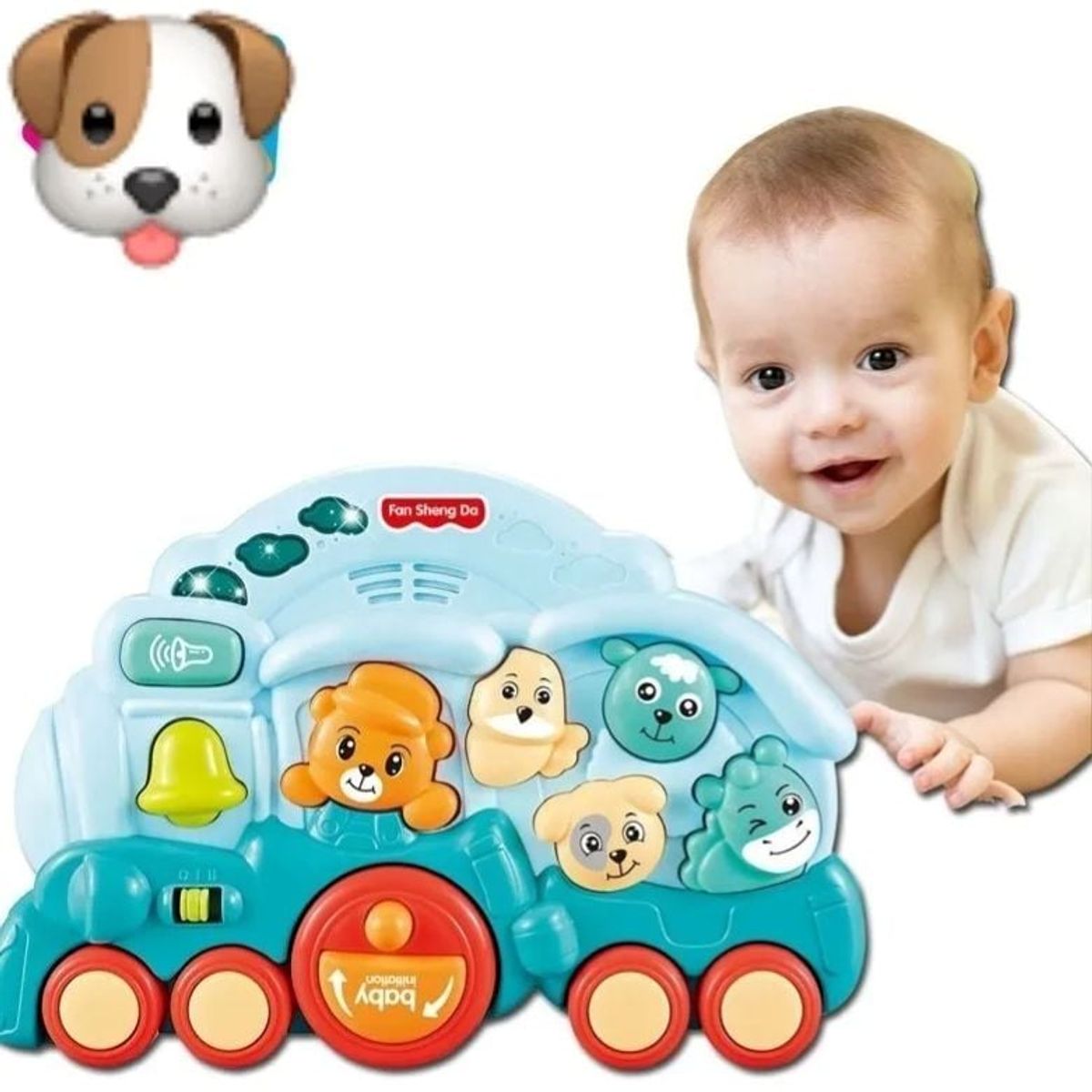 GENERICO - Tren De Animalitos Luces Y Sonido Bebe