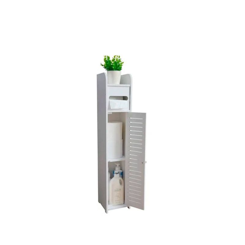 GENERICO - ESTANTE DE BAÑO ORGANIZADOR BLANCO 15X16X80CM  CF