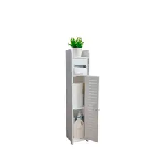 GENERICO - ESTANTE DE BAÑO ORGANIZADOR BLANCO 15X16X80CM CF