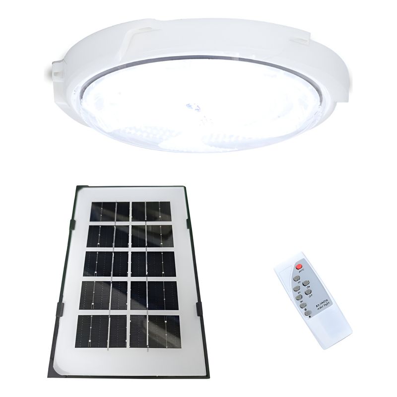 GENERICO - Lampara Plafon Redonda De Techo Solar 100w Blanco Frio