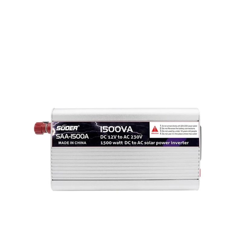 GENERICO - Convertidor Power Inverter Vehículo 1500w 12v Portátil MD