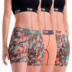 TOP - Bóxer Medio Mujer Algodón Pack 3 Guerreras - Valkirias C1