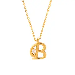 BOAZ JOYAS - COLLAR INICIAL LUCKY BAÑADO EN ORO B