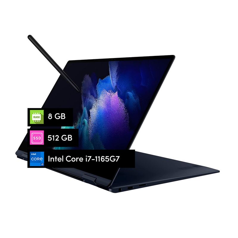 SAMSUNG - Notebook 2 en 1 Samsung Galaxy Book Pro i7 8GB 512GB 15.6' FHD