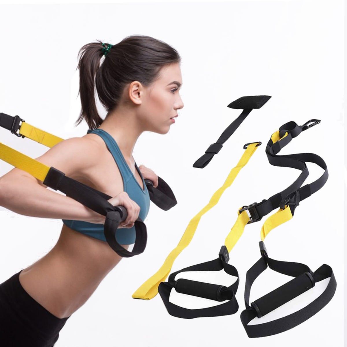 GENERICO - Entrenamiento en Suspensión TRX Portátil para Casa y Gym