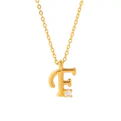 BOAZ JOYAS - COLLAR INICIAL LUCKY BAÑADO EN ORO F