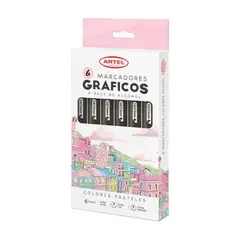 ARTEL - EstMarcadores Gráficos 6 Col Pasteles