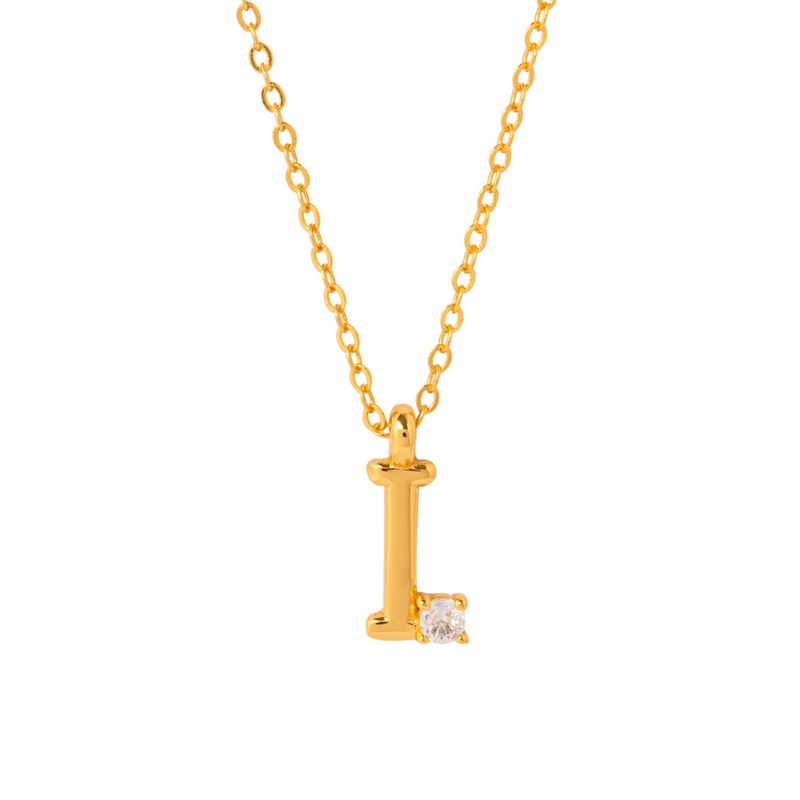 BOAZ JOYAS - COLLAR INICIAL LUCKY BAÑADO EN ORO I