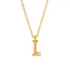 BOAZ JOYAS - COLLAR INICIAL LUCKY BAÑADO EN ORO I