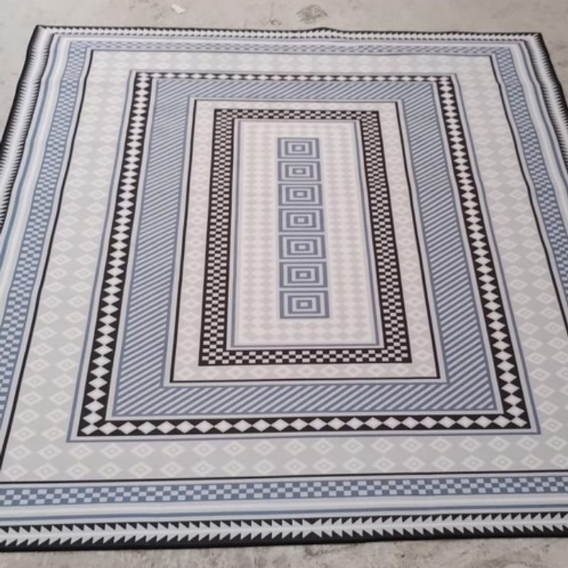 GENERICO - Alfombra Rectangular Antideslizante 200x240 diseño clasico gris