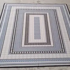 GENERICO - Alfombra Rectangular Antideslizante 200x240 diseño clasico gris