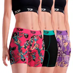 TOP - Bóxer Medio Mujer Algodón Pack 3 Guerreras - Amazonas C2