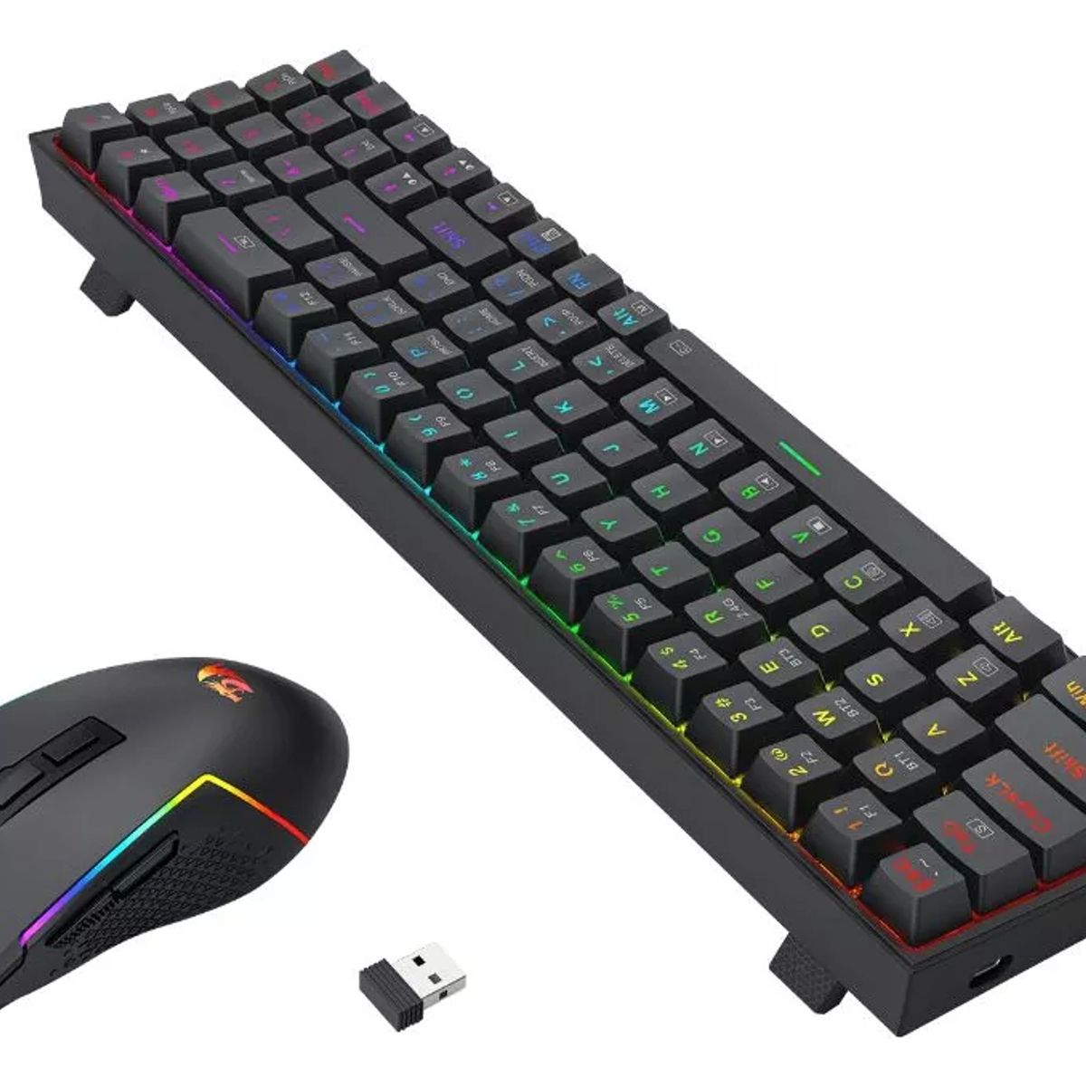 REDRAGON - Kit Gamer Teclado Y Mouse Redragon S136 Inalámbrico Sred